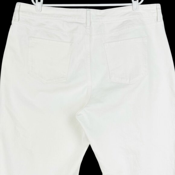 a.n.a. Women's High-Rise Wide Leg Stretch White Cropped Jeans Plus Size 20W NWT - Picture 7 of 11